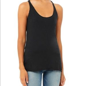 Splendid Racerback Cotton Tank Black Heathered